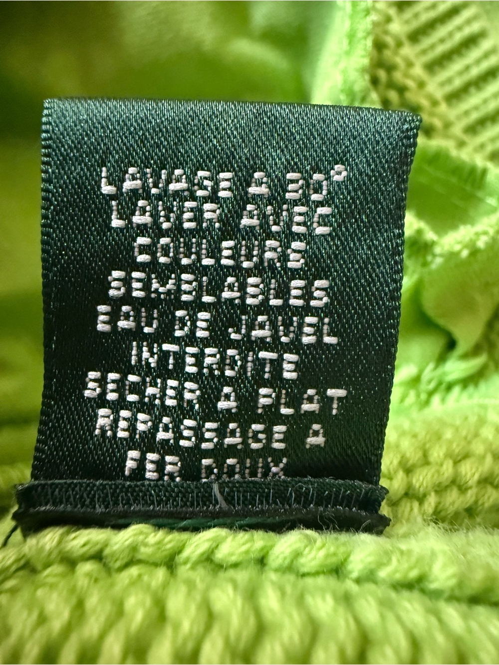 LAUREN RALPH LAUREN Petite Lime Green Cotton Cardigan Sweater Jacket P/S - Picture 6 of 7